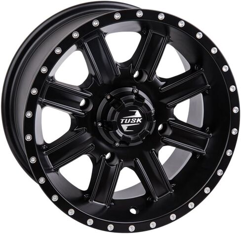 TUSK 4/137 Cascade Wheel 14x7 4.0 + 3.0 Matte Black Compatible with Kawasaki Teryx4 800 2014-2025 in Saudi Arabia