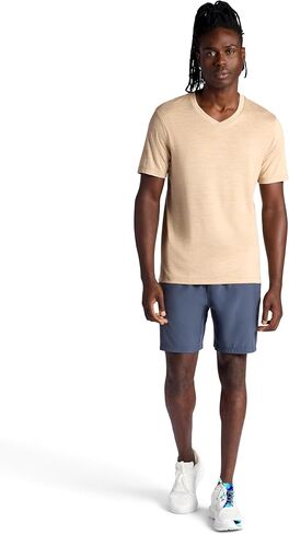 Gaiam Mens Everyday Basic V-Neck Top, Standard Fit, Stretch Midweight Material in Saudi Arabia