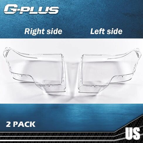 غطاء عدسات المصباح الأمامي G-PLUS متوافق مع Ford F150 2009 2010 2011 2012 2013 2014، الجانب الأيسر والأيمن زوج واحد (عدسة شفافة) in Kuwait