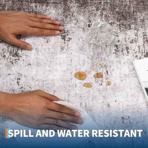 سجاد منطقة قابلة للغسل من GarveeHome، مقاس 2x6، سجاد تجريدي غير قابل للانزلاق، غطاء أرضية منخفض الوبر فائق النعومة، سجادة أرضية داخلية معاصرة مقاومة للبقع للممر، غرفة النوم، الغسيل، رمادي بني in Saudi Arabia