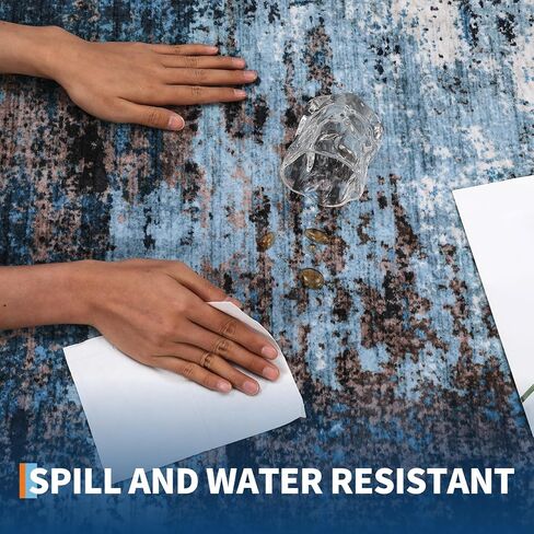 سجاد منطقة قابلة للغسل من GarveeHome، مقاس 2x6، سجاد تجريدي غير قابل للانزلاق، غطاء أرضية منخفض الوبر فائق النعومة، سجادة أرضية داخلية معاصرة مقاومة للبقع للممر، غرفة النوم، الغسيل، رمادي بني in Kuwait