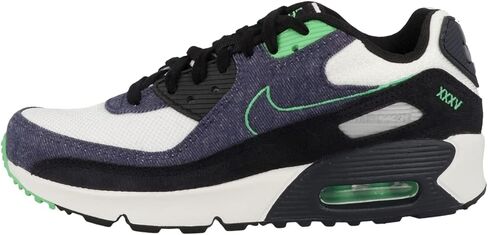 Nike Kid's Air Max 90 Leather (GS) Sneaker, White/Black/Verry Berry, 5 Big Kid in Saudi Arabia
