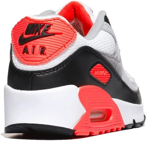 Nike Kid's Air Max 90 Leather (GS) Sneaker, White/Black/Verry Berry, 5 Big Kid in Kuwait