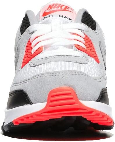 Nike Kid's Air Max 90 Leather (GS) Sneaker, White/Black/Verry Berry, 5 Big Kid in Kuwait