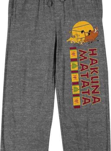 Lion King Hakuna Matata on Heather Gray Adult Sleep Pant in Saudi Arabia