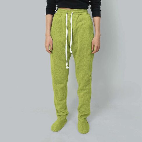 Footed Pajamas for Women Pants Sleepwear Solid Comfy Drawstring Sweatpants Holidays Winter Lined Trousers Loungewear in Saudi Arabia