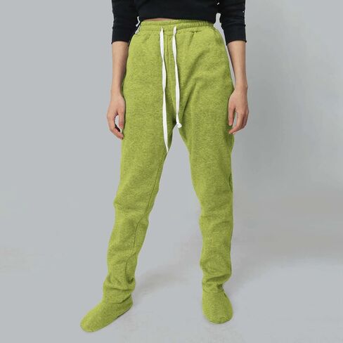 Footed Pajamas for Women Pants Sleepwear Solid Comfy Drawstring Sweatpants Holidays Winter Lined Trousers Loungewear in Saudi Arabia