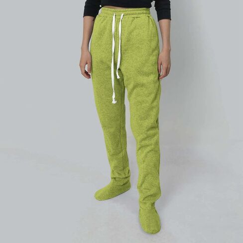 Footed Pajamas for Women Pants Sleepwear Solid Comfy Drawstring Sweatpants Holidays Winter Lined Trousers Loungewear in Saudi Arabia