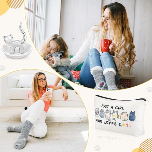3 Pcs Sloth Gifts Set for Women,Sloth Ring Holder Sloth Slippers Sloth Makeup Bag Fuzzy Socks with Grippers,Christmas Gifts for Women Teacher Friends Sloth Lover,Cute Birthday Gifts in Kuwait
