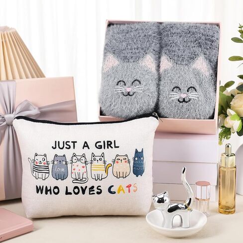 3 Pcs Sloth Gifts Set for Women,Sloth Ring Holder Sloth Slippers Sloth Makeup Bag Fuzzy Socks with Grippers,Christmas Gifts for Women Teacher Friends Sloth Lover,Cute Birthday Gifts in Kuwait