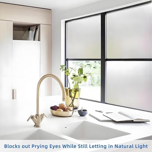 Window Privacy Film Rainbow Window Film – Decorative Static Cling Window Sticker with 3D Stained Glass Effect，（17.5 x 78.7 inch） Reusable Bathroom Window Film Decorative in Saudi Arabia