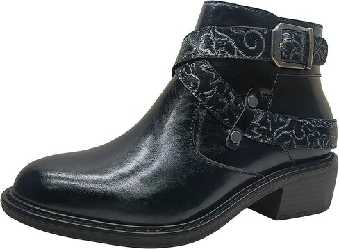 Alegria Womens Millie Leather Ankle Western Fashion Boots in Saudi Arabia