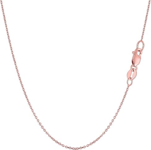 Jewelry Affairs 14k Rose Gold Cable Link Chain Necklace, 0.8mm in Saudi Arabia