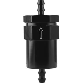 1/2 بوصة فلتر الوقود المضمن من سبائك الألومنيوم 30 ميكرون ترقية فلتر الوقود عالي الأداء باللون الأسود in Kuwait