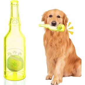 Water Bottle Dog Toy for Aggressive Chewers, Cute Squeaky Indestructible Water Bottle Dog Chew Toys for Medium/Small Dogs Interactive Dog Toys to Exercise and Accompany (Blue) in Saudi Arabia
