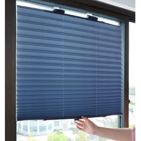 Opaque Folding Roller Blind, Dual Purpose Blackout Pleated Blind with Suction Cups, Temporary Portable Window Cover Curtain, Sun Shade Privacy Screen for Home Car Office Bathroom in Saudi Arabia