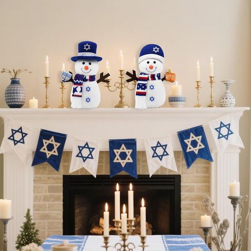 Pink Christmas Snowman Decor Indoor, 2Pcs Pastel Snowman Plush Room Decor, Winter Christmas Ideas Winter Table Centerpiece Shelf Tiered Tray Mantel Display in Kuwait