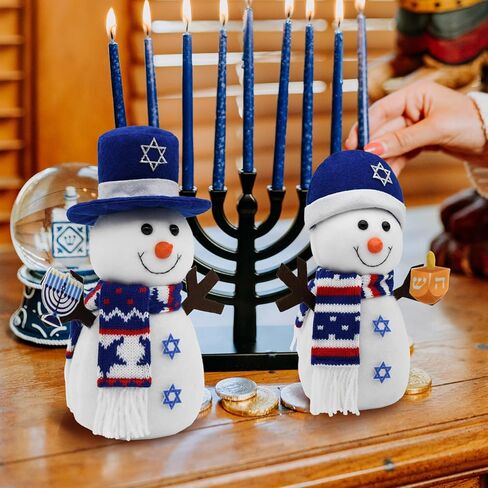 Pink Christmas Snowman Decor Indoor, 2Pcs Pastel Snowman Plush Room Decor, Winter Christmas Ideas Winter Table Centerpiece Shelf Tiered Tray Mantel Display in Kuwait