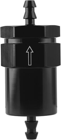 1/2 بوصة فلتر الوقود المضمن من سبائك الألومنيوم 30 ميكرون ترقية فلتر الوقود عالي الأداء باللون الأسود in Kuwait