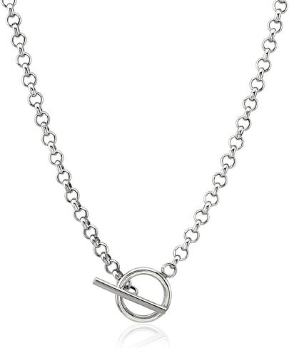 Waterproof 316L Stainless Steel Paperclip Link Two Layered Chain Chunky Necklace Choker for Women Men Punk Jewelry in Saudi Arabia