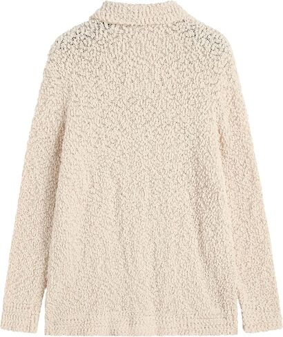 ZAFUL Womens Fuzzy Cardigan Sweaters Button Down Long Sleeve Lapel Loose Winter Coat with Pockets in Saudi Arabia