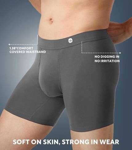 DAVID ARCHY Men's Underwear Boxer Briefs, Soft Breathable Cool Underwear with Comfortable Covered Elastic Waistband for Men in Saudi Arabia