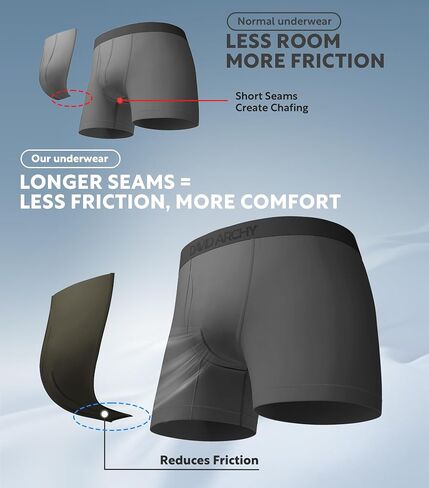 DAVID ARCHY Men's Underwear Boxer Briefs, Soft Breathable Cool Underwear with Comfortable Covered Elastic Waistband for Men in Saudi Arabia