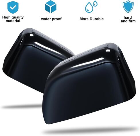 YIXIN قطعتان من أغطية المرايا الجانبية البديلة المباشرة من الكروم لسيارة 2017-2024 Ford F250 F350 F450، ملحقات شاحنة السحب فائقة التحمل (أبيض) in Saudi Arabia