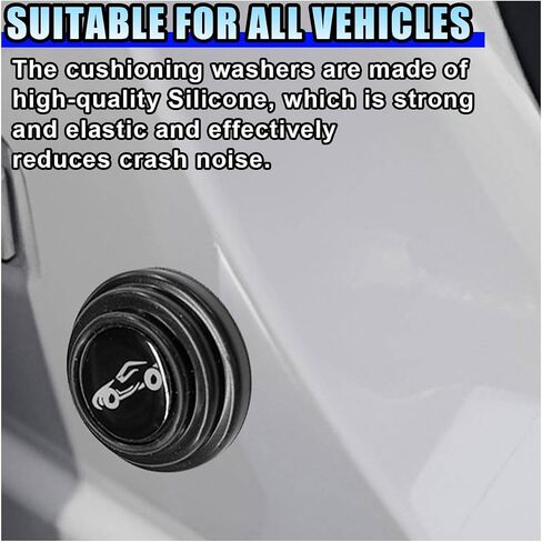 30PCS Car Door Shock Absorber Gasket, Door Side Anti-Collision Buffer Sound Cushion Car Slam Stopper Bumper Protector Sticker, Self Adhesive Shock Absorbing Crash Pad for Most Cars (Fluorescent White) in Saudi Arabia