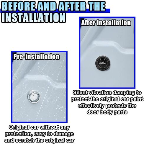30PCS Car Door Shock Absorber Gasket, Door Side Anti-Collision Buffer Sound Cushion Car Slam Stopper Bumper Protector Sticker, Self Adhesive Shock Absorbing Crash Pad for Most Cars (Fluorescent White) in Saudi Arabia