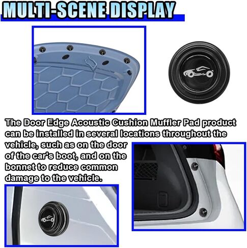 30PCS Car Door Shock Absorber Gasket, Door Side Anti-Collision Buffer Sound Cushion Car Slam Stopper Bumper Protector Sticker, Self Adhesive Shock Absorbing Crash Pad for Most Cars (Fluorescent White) in Saudi Arabia