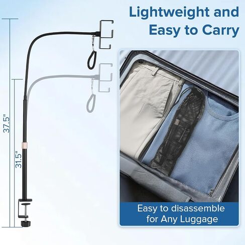 CPAP Hose Holder for Bedside – All-Metal CPAP Hose Hanger with Aluminum Hook, Easy Clip-On CPAP Stand for Travel – No Wall Damage, Fits ResMed, Philips, AirSense Tubing in Saudi Arabia