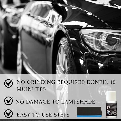 Automotive Headlamp Cleanr, 2025 New Automotive Headlamp Restoration Fluid Oxidized Kit, Multifunctional Car Polishing Cleanr for All Vehicle Types in Saudi Arabia