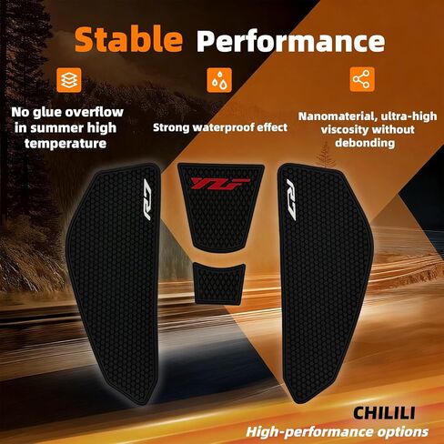 وسادة خزان لملحقات YAMAHA YZF R7/YZF-R7 2021-2025، مقابض خزان ذات نسيج مضاد للانزلاق تزيد من وسادة الجر الاحتكاكية واقي خزان الوقود in Kuwait
