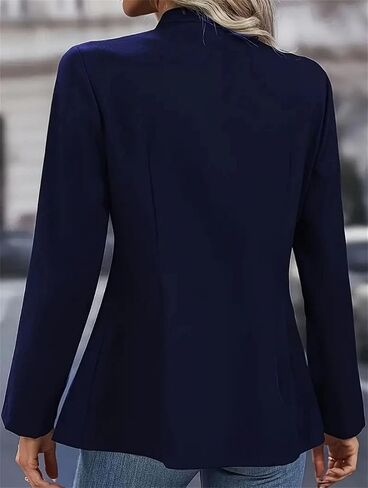 Women's Solid Color Stand Up Collar Double Breasted Jacket Business Casual Cardigan in Saudi Arabia