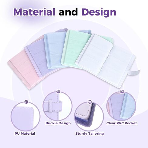 108 Pockets Mini Album Compatible with Fujifilm Instax Mini film, Suitable for Instax Mini 12/11/40/Evo/41/Link 3/Liplay, 2x3 in Photo Album Book for Polaroid Snap for Canon Ivy 2 (Lilac Purple) in Saudi Arabia