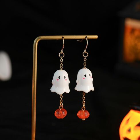 SLOONG الهالوين أقراط للنساء تتدلى، الخفافيش شبح الساحرة اليقطين طقم أقراط BOO الجمجمة مربط القرط هالوين مجوهرات اكسسوارات in Kuwait