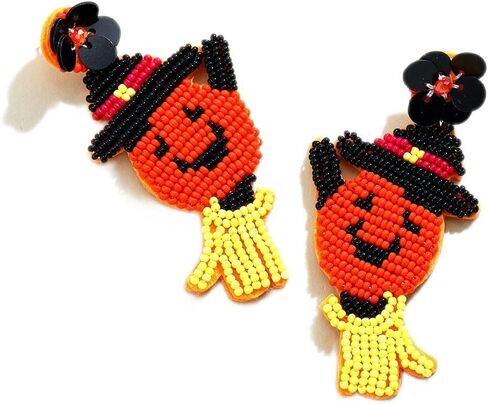 SLOONG الهالوين أقراط للنساء تتدلى، الخفافيش شبح الساحرة اليقطين طقم أقراط BOO الجمجمة مربط القرط هالوين مجوهرات اكسسوارات in Kuwait