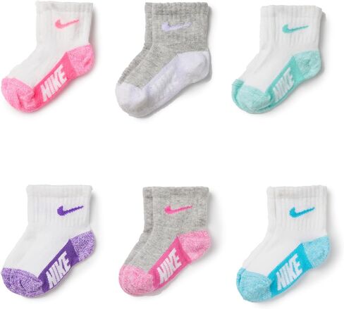 Nike Newborn 6 Pairs Lightweight Ankle Socks Size 6-12 Months in Saudi Arabia