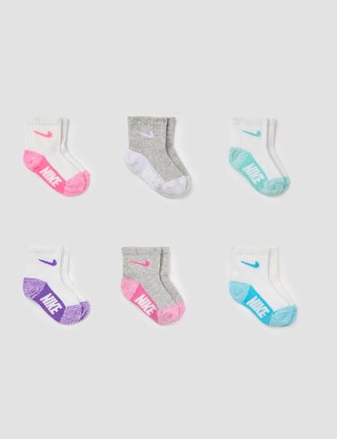 Nike Newborn 6 Pairs Lightweight Ankle Socks Size 6-12 Months in Saudi Arabia