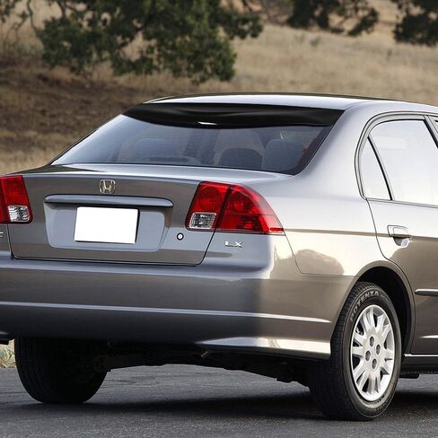 W-POWER, Rear Window Roof Spoiler Compatible with 2001-2005 Honda Civic 4DR/Sedan, ABS Rear Window Roof Visor Spoiler Wing, Lightweight Window Duck Lid, Black, 2002 2003 2004 in Saudi Arabia