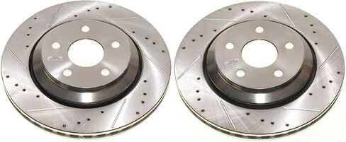 Power Stop AR83111XPR Rear Pair of Drilled and Slotted Brake Rotors For Dodge Durango 2021-2023/Dodge Durango 2021-2023 [Application Specific] in Saudi Arabia
