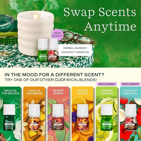 Lifelines Flameless Candle Diffuser - Featuring Mist & Beautiful Aromas - Blow Out Flickering Flame - Safe Flameless Candle - Flameless Aromatherapy Candle - Frosted Charcoal in Kuwait