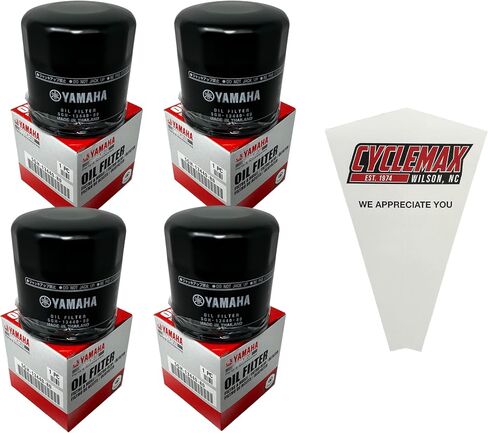 Four Pack compatible with Yamaha Oil Filter 5GH-13440-80-00 Contains Four Filters and a Funnel in Saudi Arabia