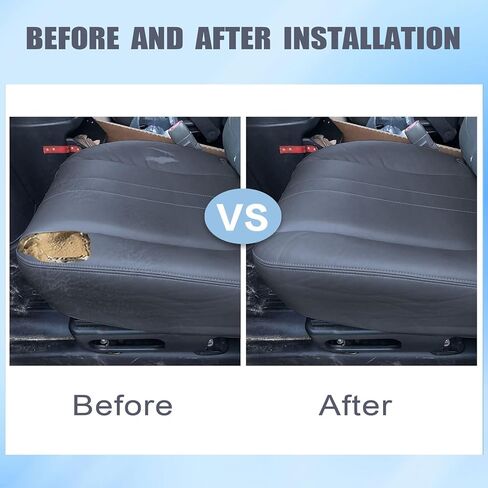 غطاء مقعد من القماش FZJDSD بيوتر رمادي للسائق أو الجانب السفلي من القماش ووسادة إسفنجية للمقعد متوافقة مع Chevy Express GMC Savana Work Van 1500 2500 3500 2003-2014 in Kuwait