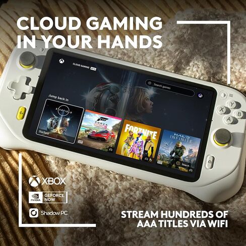 Logitech G Cloud Gaming Handheld، وحدة تحكم ألعاب محمولة مع عمر بطارية طويل، شاشة لمس 1080 بكسل 7 بوصة، تصميم خفيف الوزن، ألعاب Xbox Cloud، NVIDIA GeForce NOW، Google Play (متجدد) in Saudi Arabia