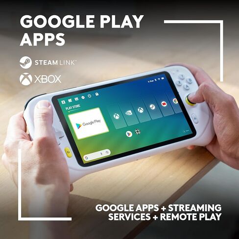 Logitech G Cloud Gaming Handheld، وحدة تحكم ألعاب محمولة مع عمر بطارية طويل، شاشة لمس 1080 بكسل 7 بوصة، تصميم خفيف الوزن، ألعاب Xbox Cloud، NVIDIA GeForce NOW، Google Play (متجدد) in Saudi Arabia