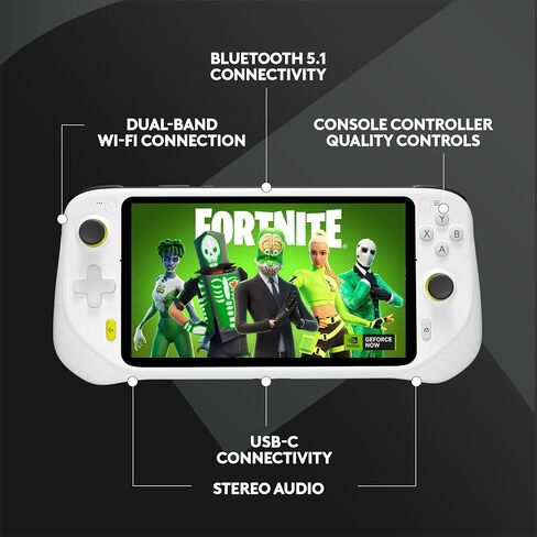 Logitech G Cloud Gaming Handheld، وحدة تحكم ألعاب محمولة مع عمر بطارية طويل، شاشة لمس 1080 بكسل 7 بوصة، تصميم خفيف الوزن، ألعاب Xbox Cloud، NVIDIA GeForce NOW، Google Play (متجدد) in Saudi Arabia
