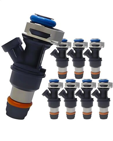 8-Count Fuel Injector Compatible with 2005-2009 Chevy Express/Silverado/Suburban/Tahoe, GMC Savana/Sierra/Yukon, Cadillac Escalade - 4.8L, 5.3L, 6.0L & 6.2L Replacement for FJ887 12580681 in Saudi Arabia