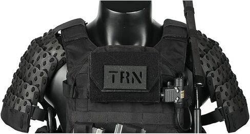 Tactical Shoulder Armor Guards, Medieval Warrior Knight Samurai Combat Protector Defense Gear, 1Pair (without Vest), 1 Shoulder Armor (Black), 21 x 24cm in Saudi Arabia